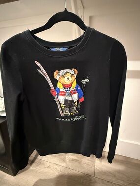 Girls Polo by Ralph Lauren Black Crewneck Sweatshirt